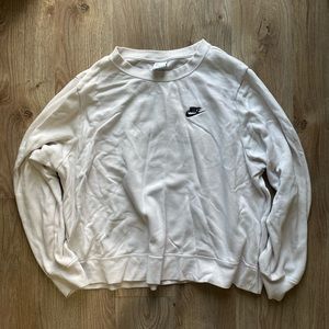 Nike White Crewneck